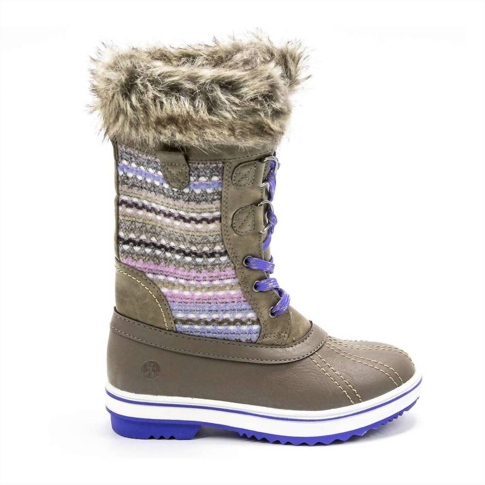 NEW NORTHSIDE girl's bishop jr lace-up boots in stone